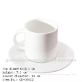 new bone china modern cup and saucer straight